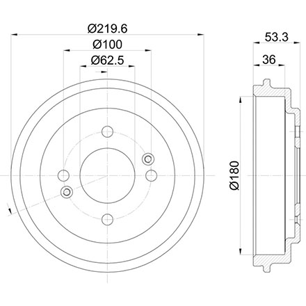 Kia Picanto brake drum 584111Y000 Morning rear drum