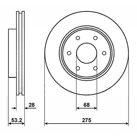 Nissan NP300 Frontier brake disc rotor 40206-4KH0A